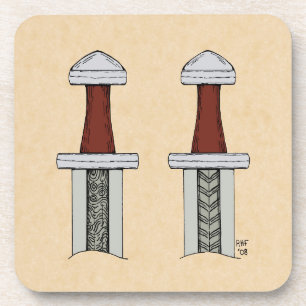 Viking Sword Pattern Welding Coaster