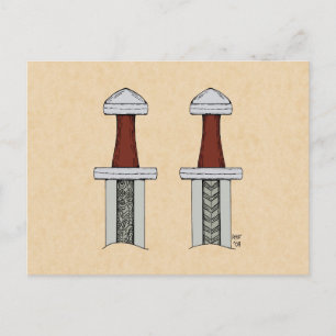 Viking Sword Pattern Welding Postcard