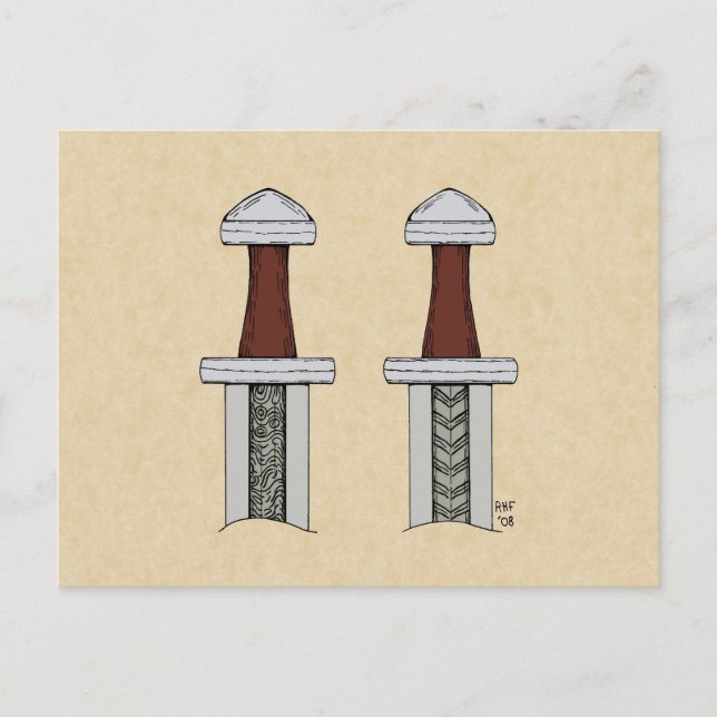Viking Sword Pattern Welding Postcard (Front)