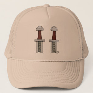 Viking Sword Pattern Welding Trucker Hat