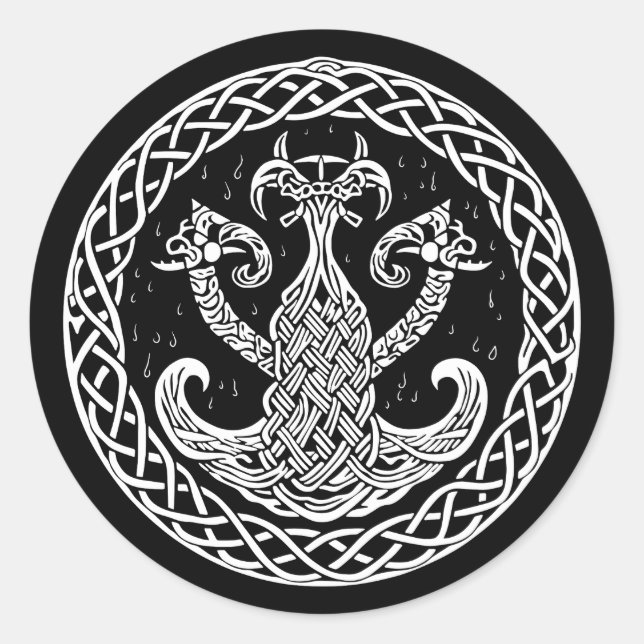 Viking Symbol Classic Round Sticker (Front)