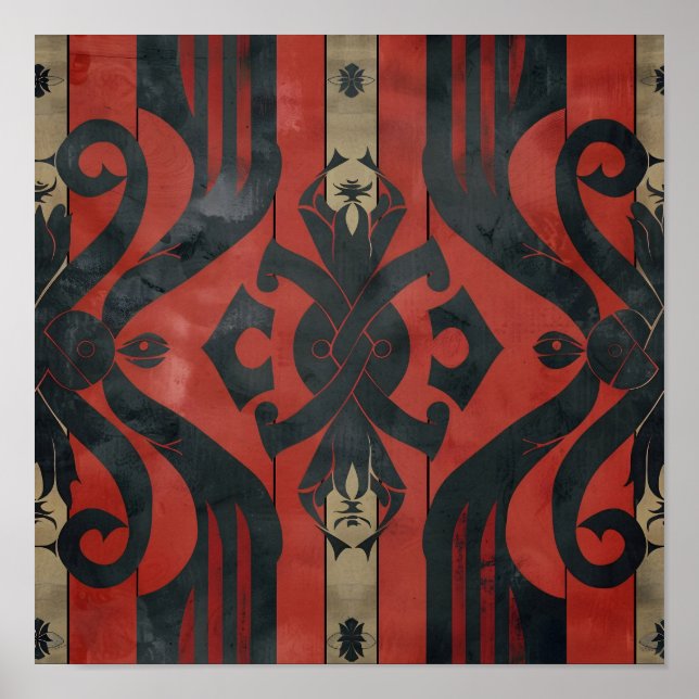 Viking Themed Intricate Pattern Poster (Front)
