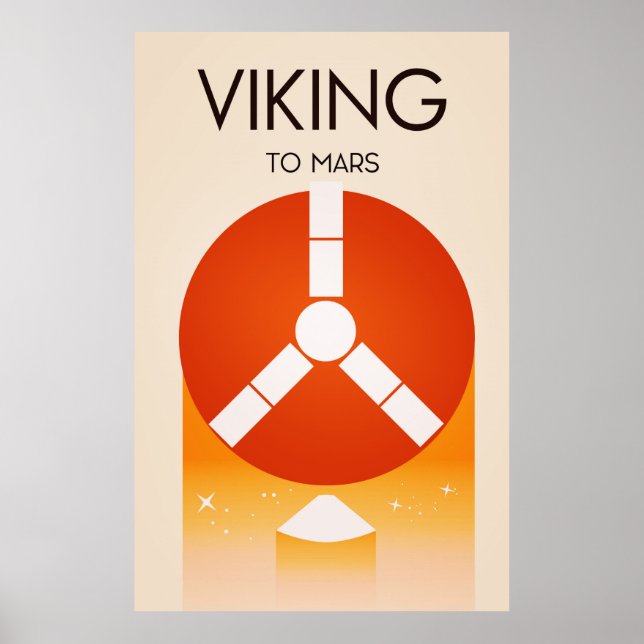 Viking to Mars Space Art Poster (Front)