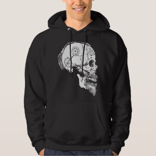 Viking Valhalla Skull Norse Mythology Braided Hair Hoodie