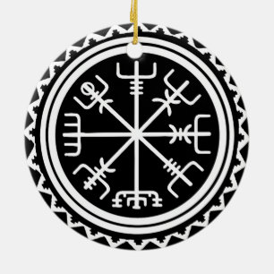 Viking Vegvisir Compass Ceramic Ornament