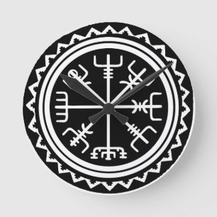 Viking Vegvisir Compass Round Clock