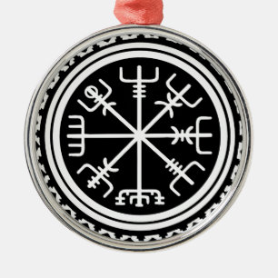 Viking Vegvisir Nautical Compass Metal Ornament