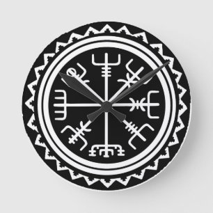 Viking Vegvisir Nautical Compass Round Clock