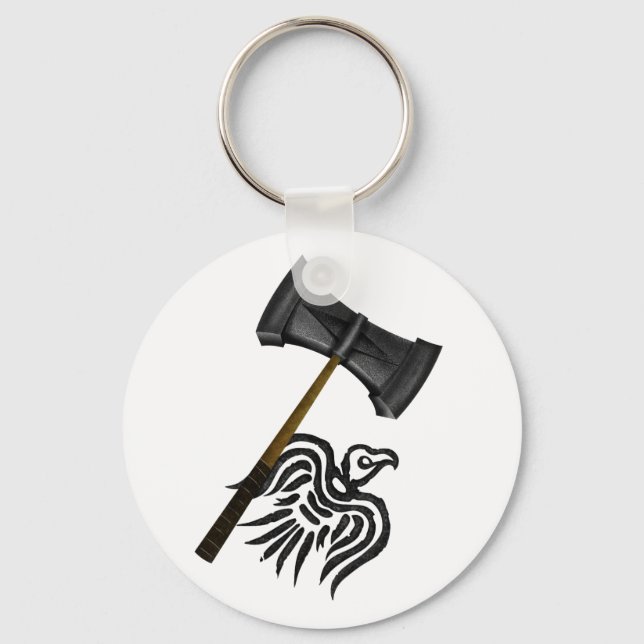 Viking War Hammer Thor Key Ring (Front)