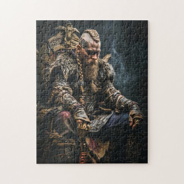 Viking Warrior in Authentic Attire Jigsaw Puzzle (Vertical)