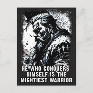 Viking warrior Norse Mythology Powerful words Postcard
