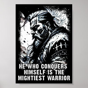 Viking warrior Norse Mythology Powerful words Poster