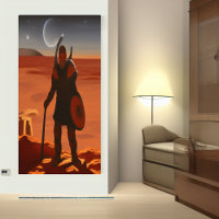 Viking warrior on Mars AI Art Poster