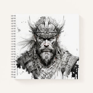 Viking Warrior Portrait Painting Historic Tough Notebook