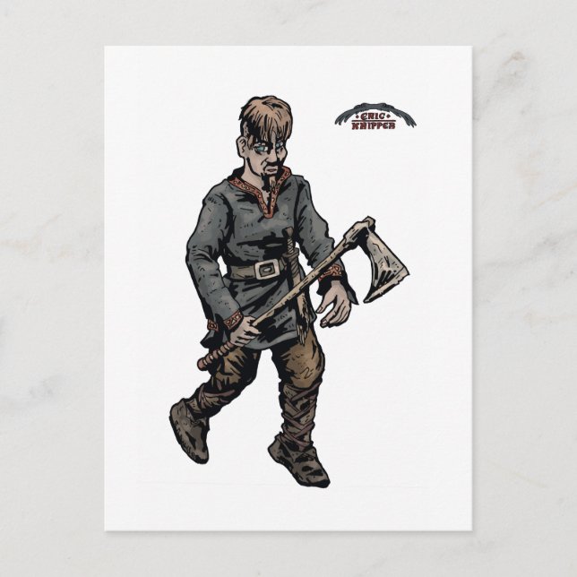 Viking warrior postcard (Front)