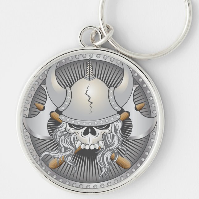 Viking Warrior Skull Key Ring (Front)