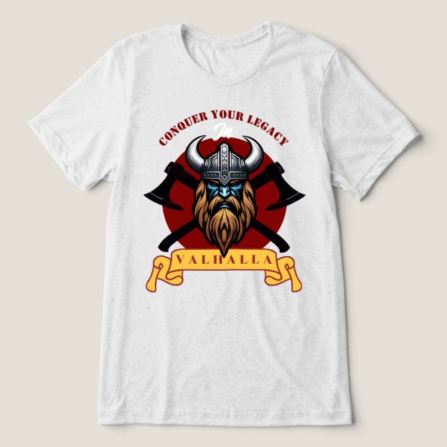 Viking Warrior Tri-Blend Shirt (Design Front)