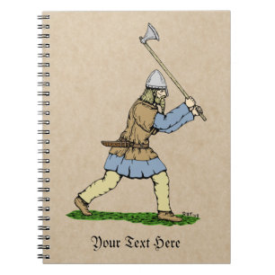 Viking Warrior Wielding Broad-Axe Notebook