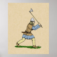 Viking Warrior Wielding Broad-Axe