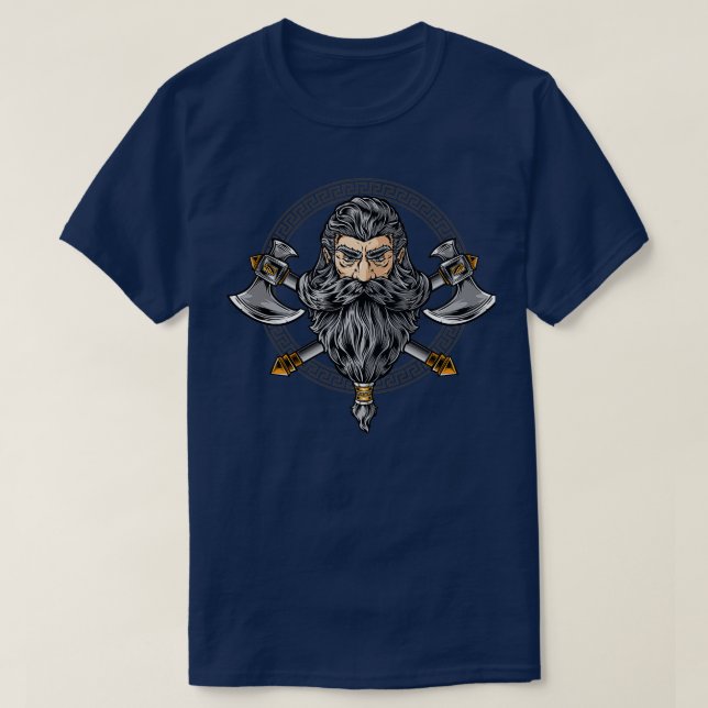 Viking warrior with axe Classic TShirt (Design Front)