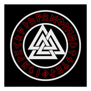 Viking White Triscalion Poster