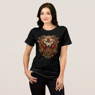 Viking Wolf Norse Mythology Nordic Warrior Womens Tri-Blend Shirt