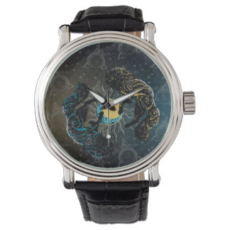 Viking Wolves Sun Moon Norse Mythology Watch