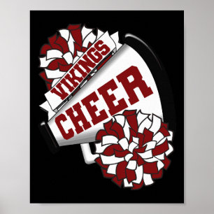 Vikings Cheer Ck To School Cheerleading Spirit M Poster