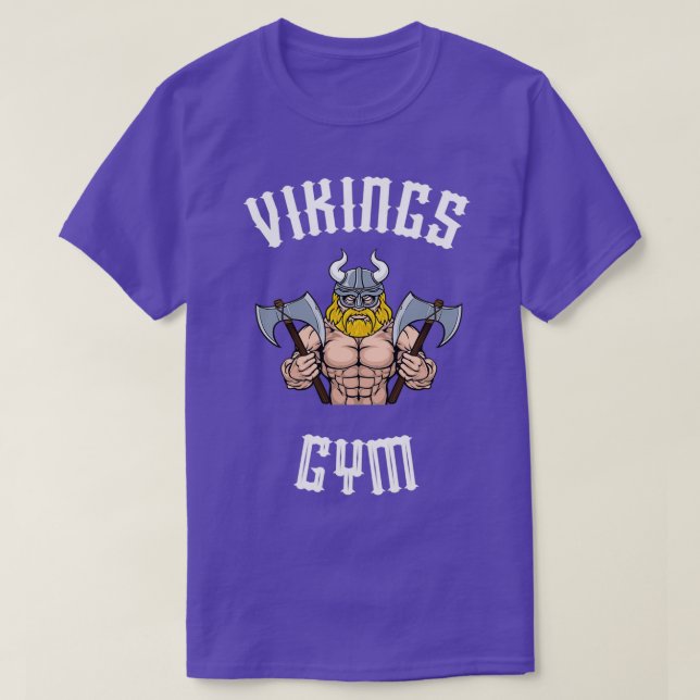 Vikings Gym Vikings North Fitness Bodybuilding T-Shirt (Design Front)