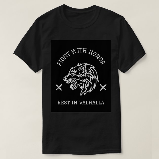 Vikings Honour in valhalla T-Shirt (Design Front)