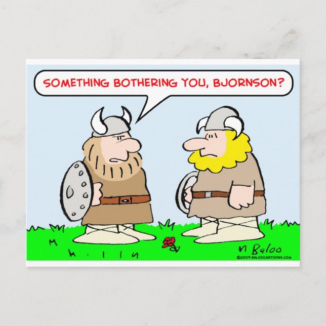 vikings horns bothering postcard (Front)