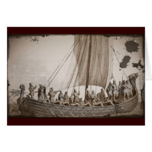 Vikings in a  Longboat