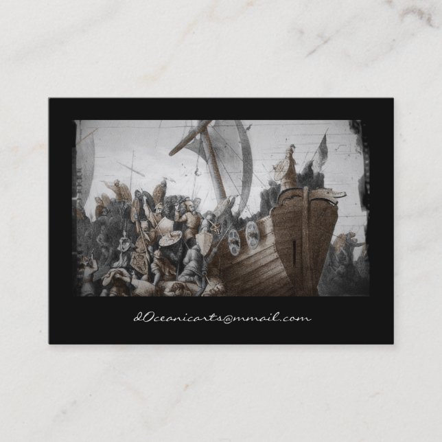 Vikings in Longboat Business Card (Front)