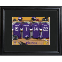 Vikings NFL Locker Room Sign With Matted Frame