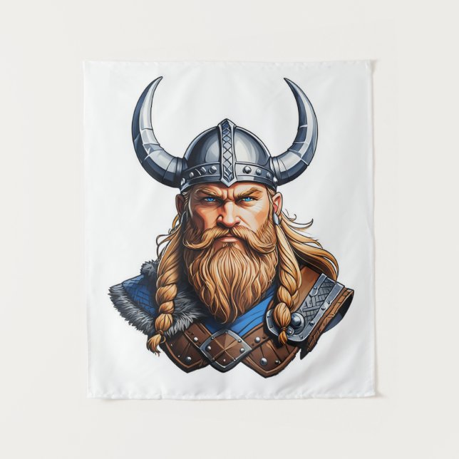 Vikings Nordic Man Tapestry (Front)