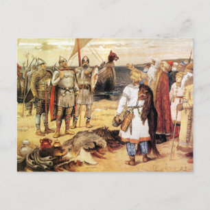 Vikings on the Shore Postcard