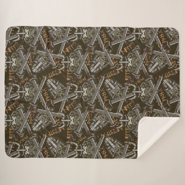 Vikings Sherpa Blanket (Front (Horizontal))