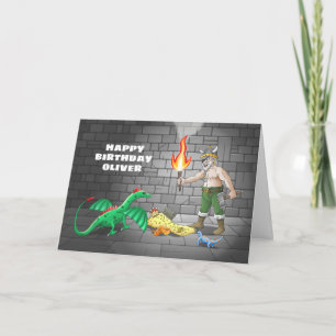 Viking's Treasure Hunt Birthday Card