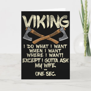 Vikings wife, i ask my wife meme Artwork Card