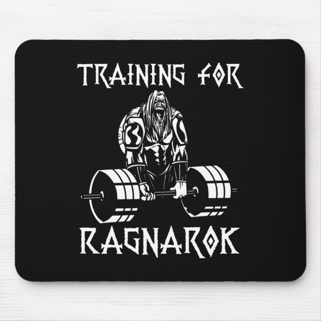 Vikings Workout Outfit Deadlift Nordic Man Gift  Mouse Pad (Front)