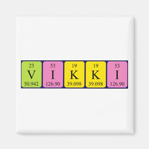 Vikki periodic table name magnet
