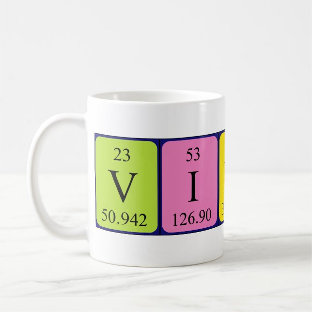 Vikki periodic table name mug (Left)