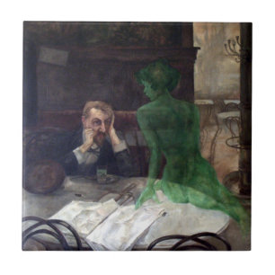 Viktor Oliva The Absinthe Drinker Ceramic Tile