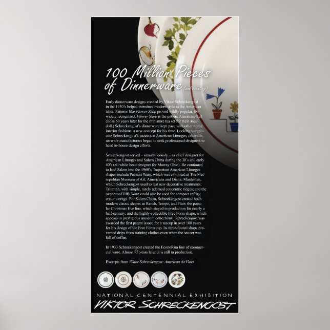 Viktor Schreckengost Dinnerware Legacy Poster (Front)