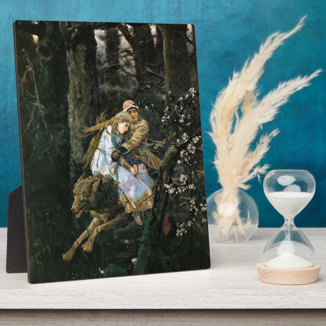 Viktor Vasnetsov- Ivan Tsarevich Riding Grey Wolf Plaque (Side)