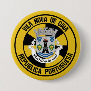 Vila Nova de Gaia Round Emblem 7.5 Cm Round Badge