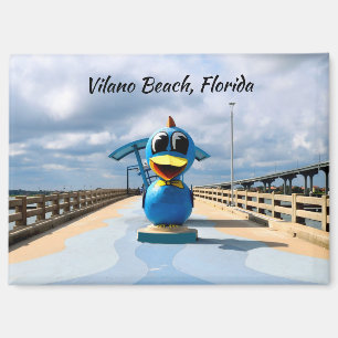 Vilano Beach, Florida Fishing Pier Magnet