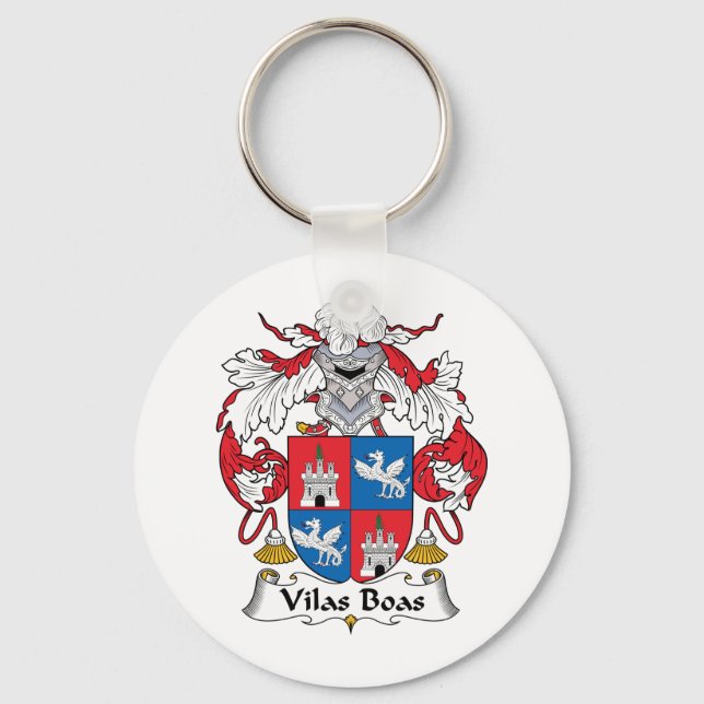 Vilas Boas Family Crest Key Ring (Front)