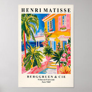 Villa Architecture Print, Aesthetic Matisse Poster