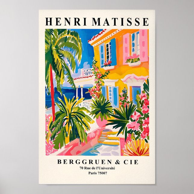 Villa Architecture Print, Aesthetic Matisse Poster (Front)